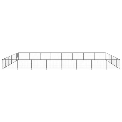Hondenkennel 48 m² staal zwart