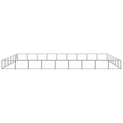 Hondenkennel 54 m² staal zwart