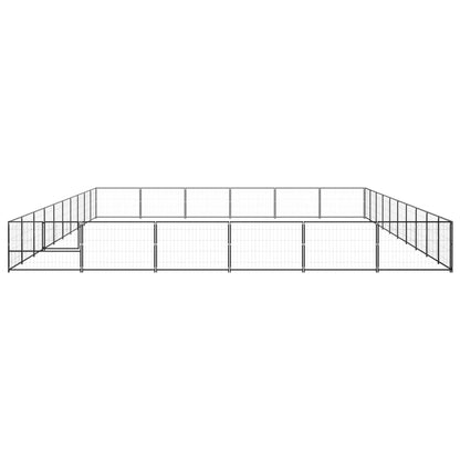 Hondenkennel 60 m² staal zwart