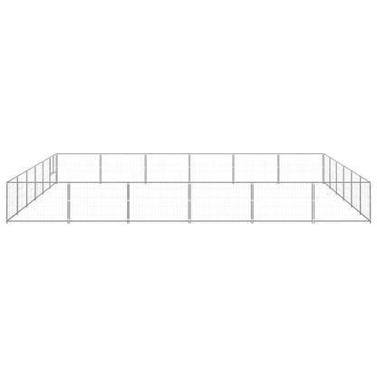 Hondenkennel 36 m² staal zilverkleurig