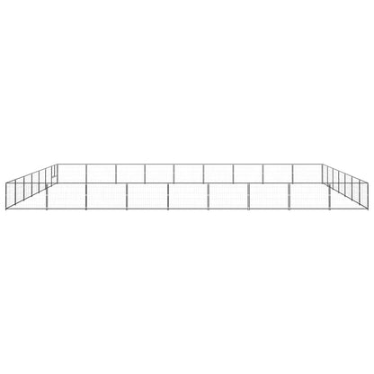 Hondenkennel 63 m² staal zwart