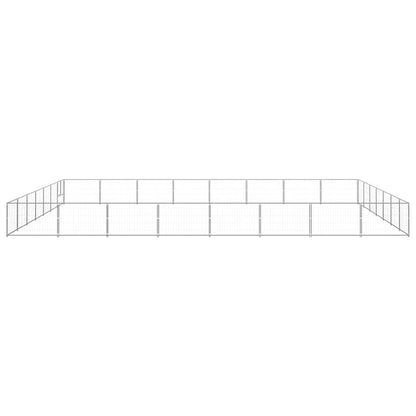 Hondenkennel 56 m² staal zilverkleurig
