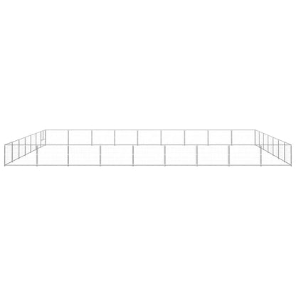 Hondenkennel 63 m² staal zilverkleurig