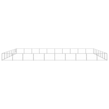 Hondenkennel 70 m² staal zilverkleurig