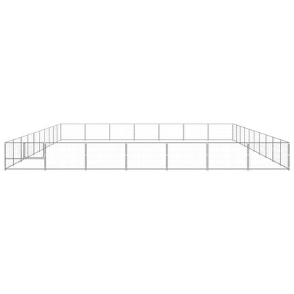 Hondenkennel 70 m² staal zilverkleurig