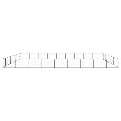 Hondenkennel 72 m² staal zwart