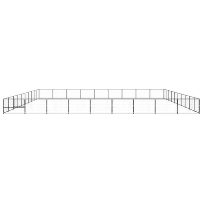 Hondenkennel 90 m² staal zwart