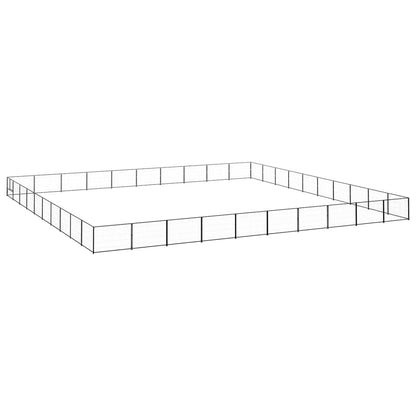 Hondenkennel 100 m² staal zwart