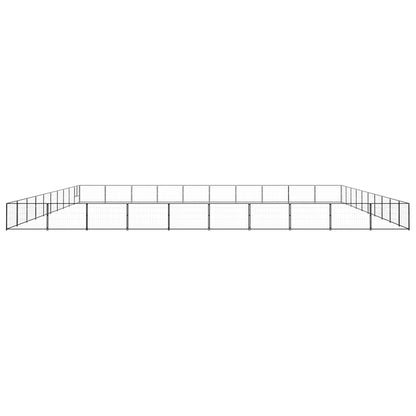 Hondenkennel 100 m² staal zwart