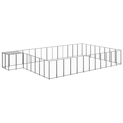 Hondenkennel 30,25 m² staal zwart