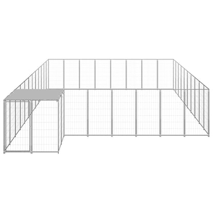 Hondenkennel 25,41 m² staal zilverkleurig