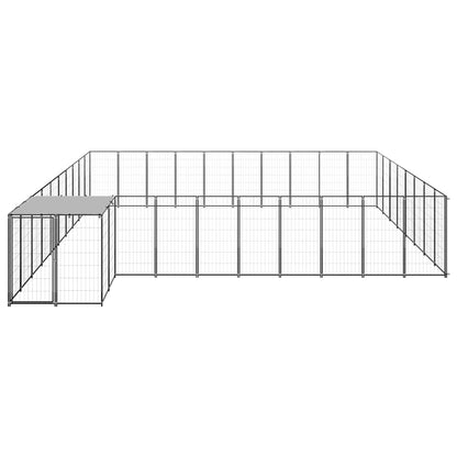 Hondenkennel 25,41 m² staal zwart