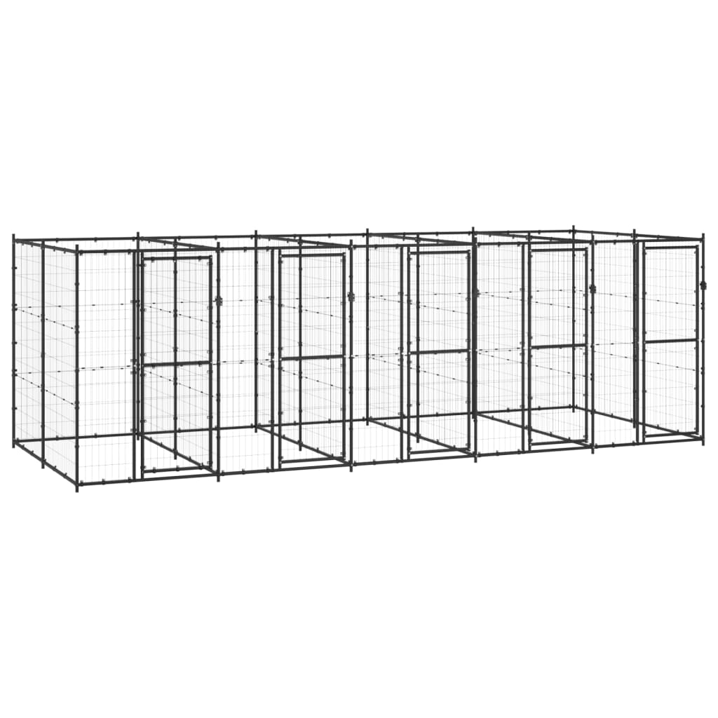 Hondenkennel 12,1 m² staal