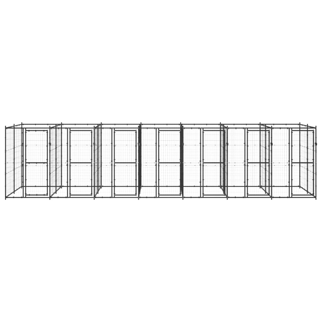Hondenkennel 16,94 m² staal