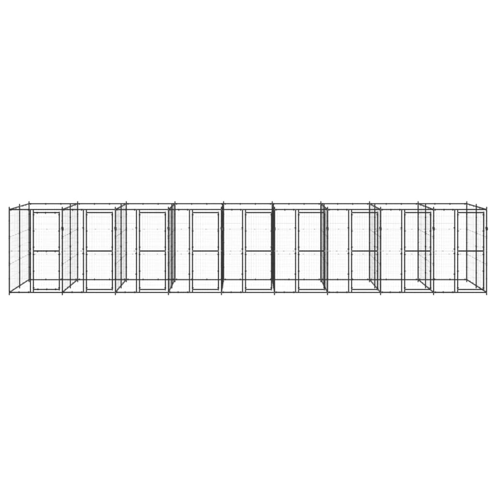 Hondenkennel 21,78 m² staal