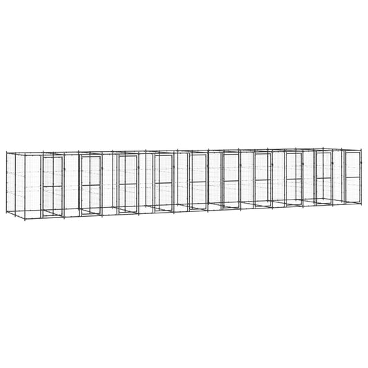 Hondenkennel 24,2 m² staal