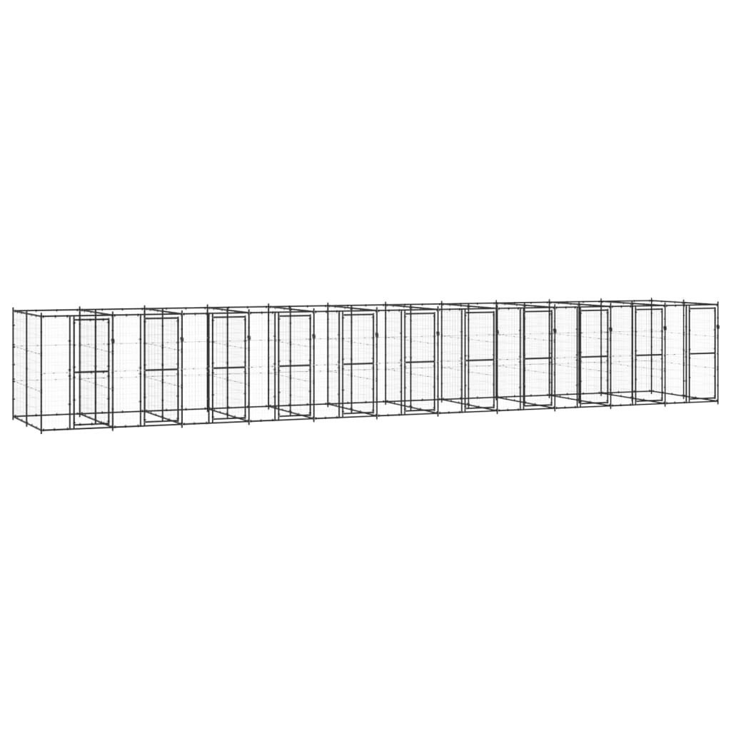 Hondenkennel 26,62 m² staal
