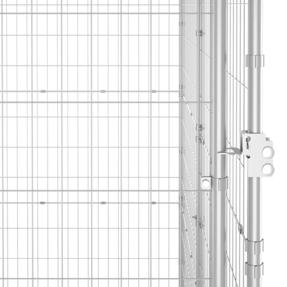 Hondenkennel met dak 4,84 m² gegalvaniseerd staal