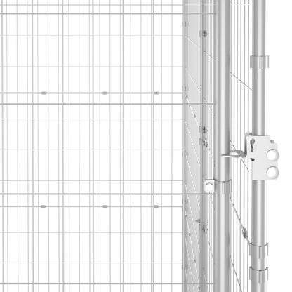 Hondenkennel met dak 29,04 m² gegalvaniseerd staal