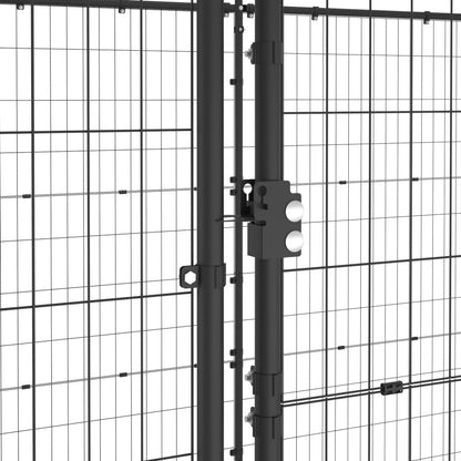 Hondenkennel met dak 7,26 m² staal