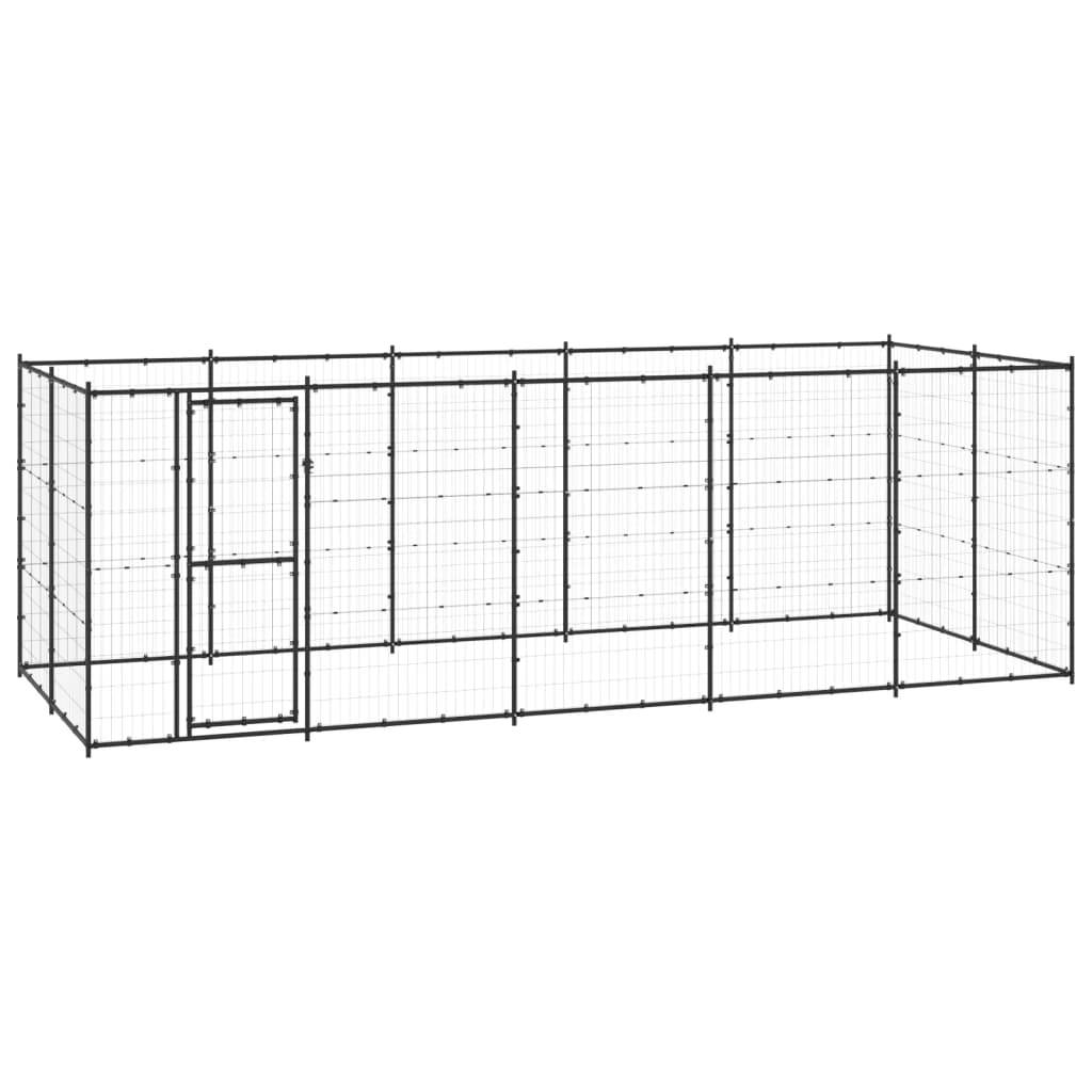 Hondenkennel 12,1 m² staal