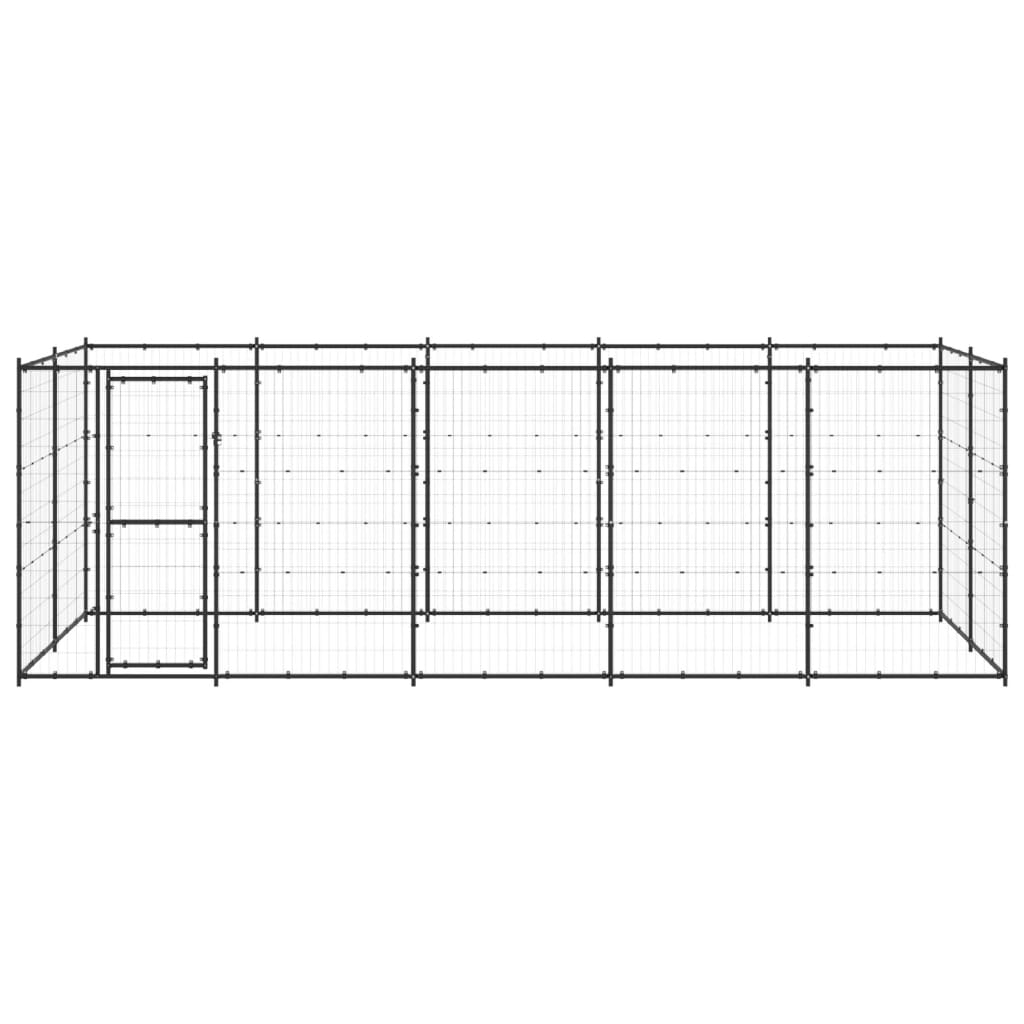 Hondenkennel 12,1 m² staal