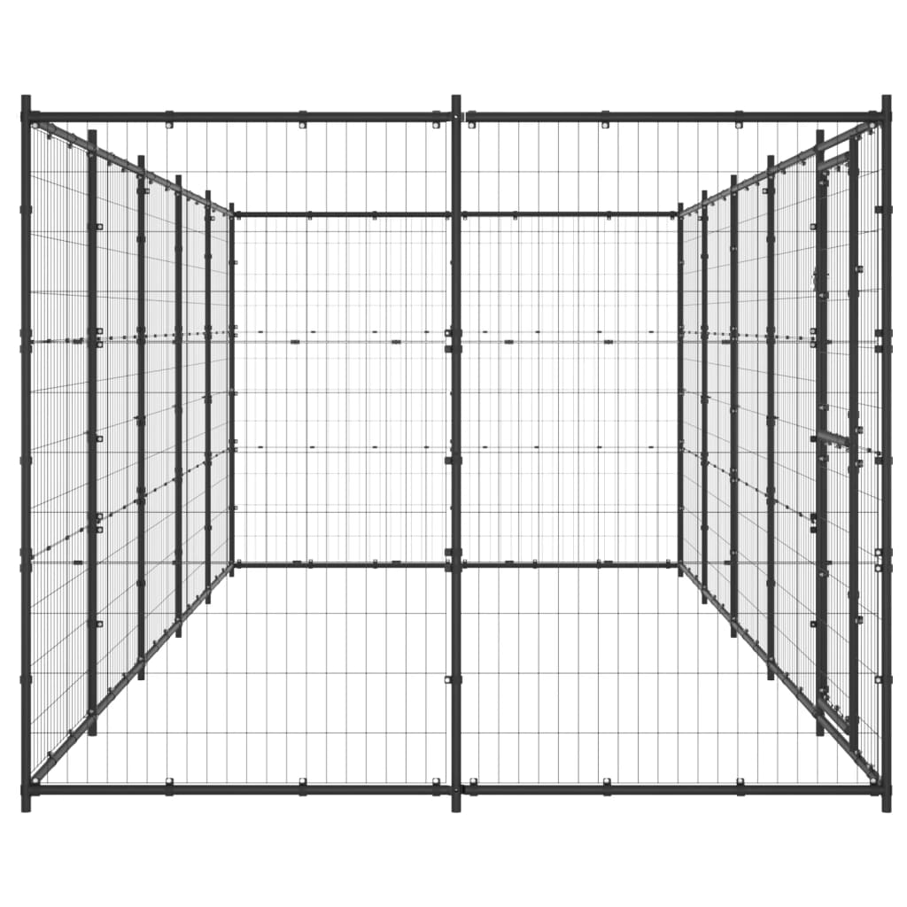 Hondenkennel 12,1 m² staal
