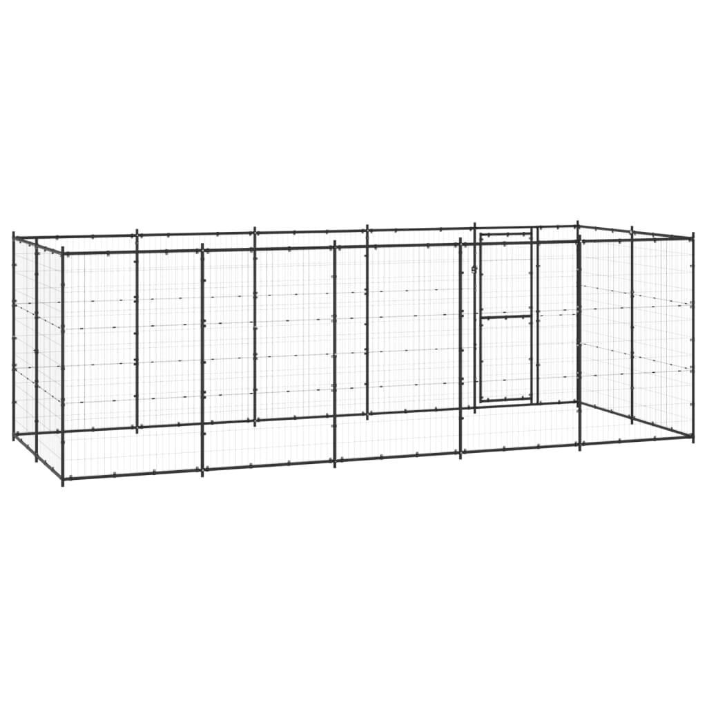 Hondenkennel 12,1 m² staal