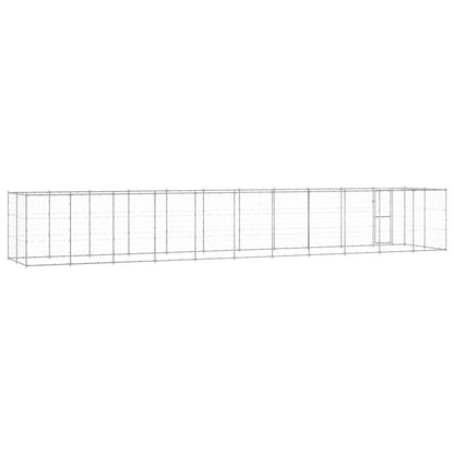 Hondenkennel met dak 26,62 m² gegalvaniseerd staal