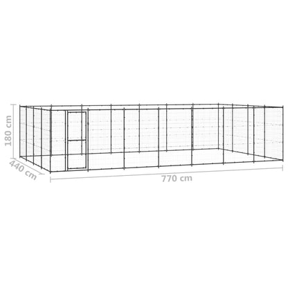 Hondenkennel 33,88 m² staal