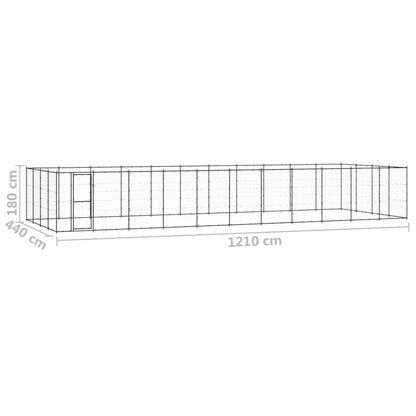 Hondenkennel 53,24 m² staal