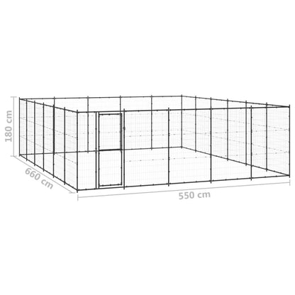 Hondenkennel 36,3 m² staal