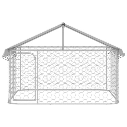 Hondenkennel voor buiten met dak 200x200x150 cm