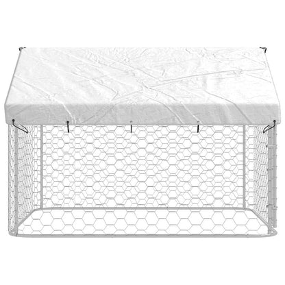 Hondenkennel voor buiten met dak 200x200x150 cm