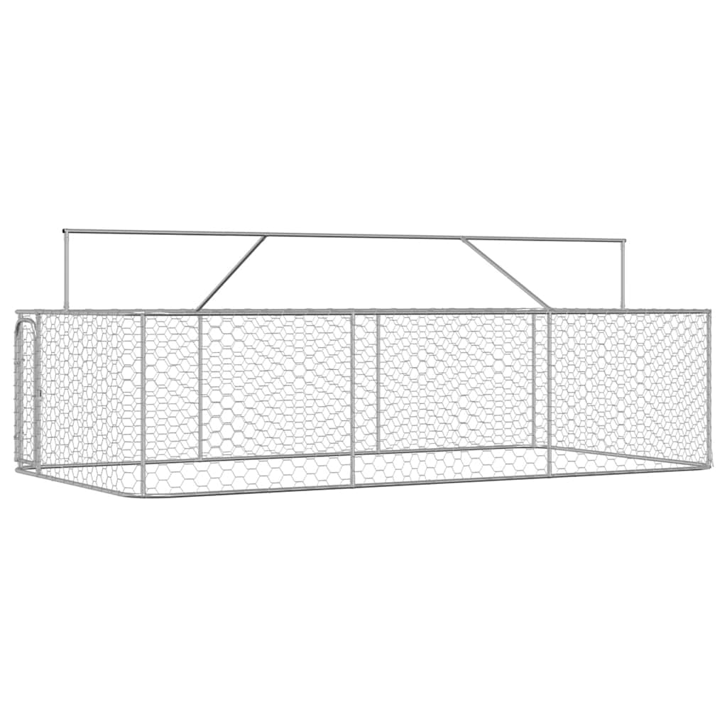 Hondenkennel voor buiten met dak 400x200x150 cm