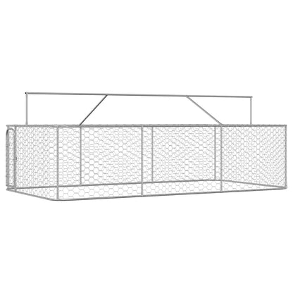 Hondenkennel voor buiten met dak 400x200x150 cm
