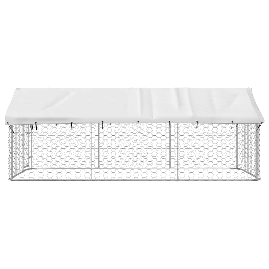 Hondenkennel voor buiten met dak 400x200x150 cm