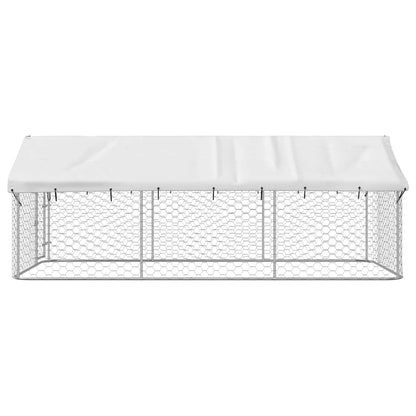 Hondenkennel voor buiten met dak 400x200x150 cm