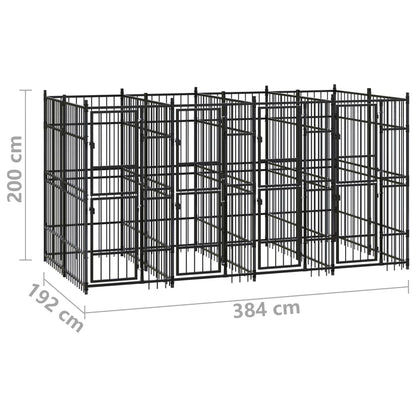 Hondenkennel 7,37 m² staal