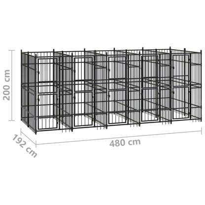 Hondenkennel 9,22 m² staal
