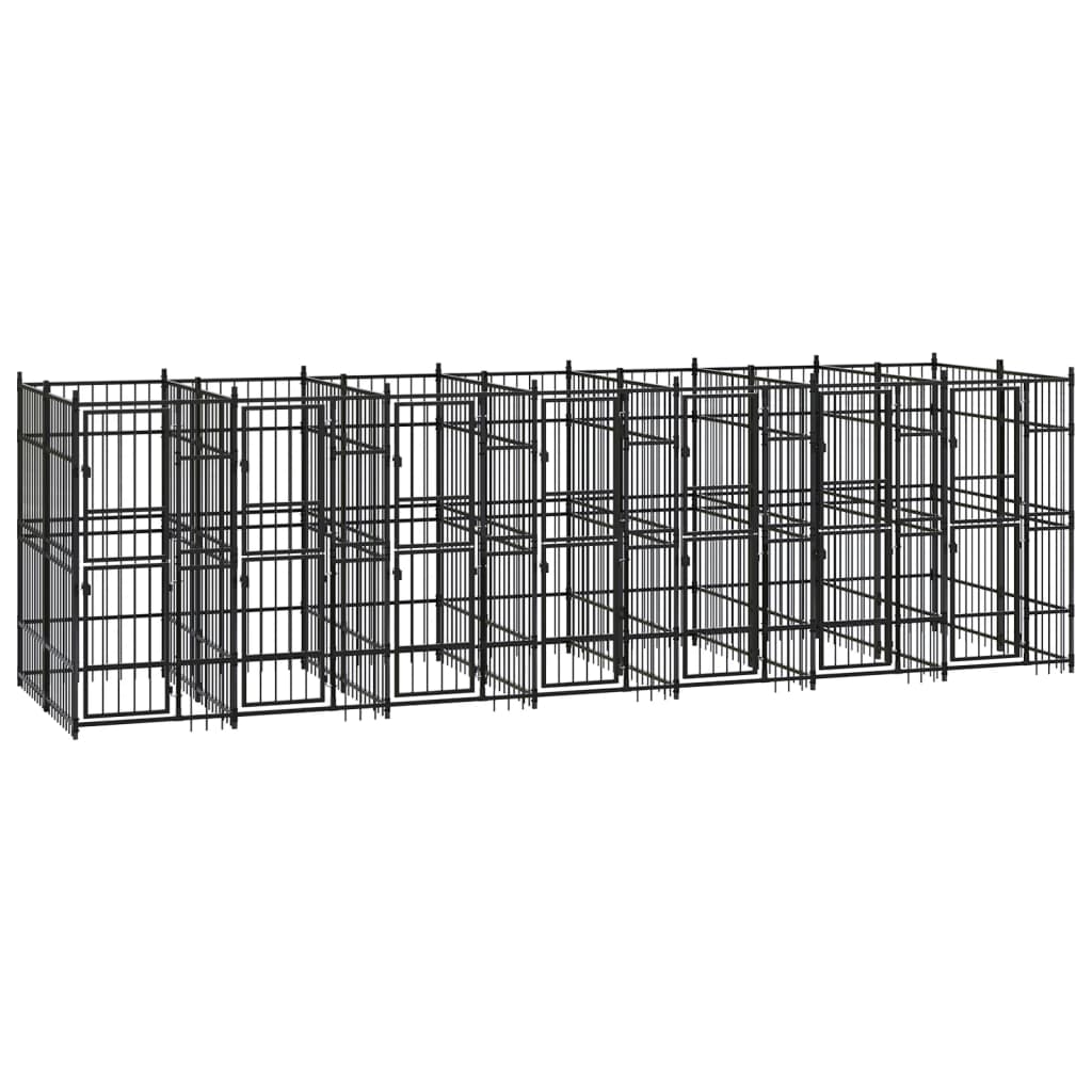 Hondenkennel 12,9 m² staal