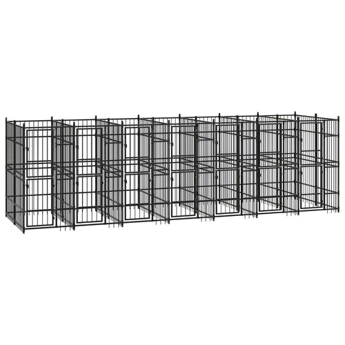 Hondenkennel 12,9 m² staal
