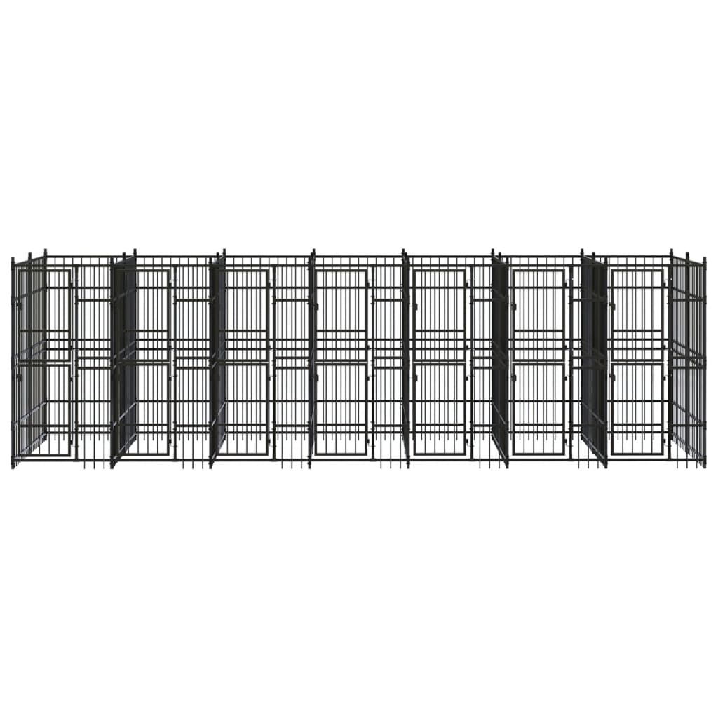 Hondenkennel 12,9 m² staal