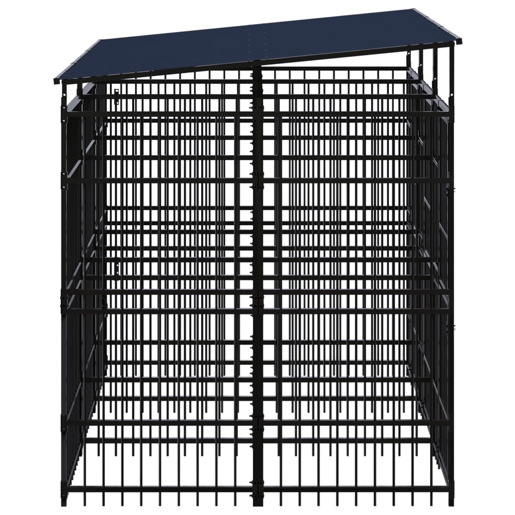 Hondenkennel met dak 5,53 m² staal