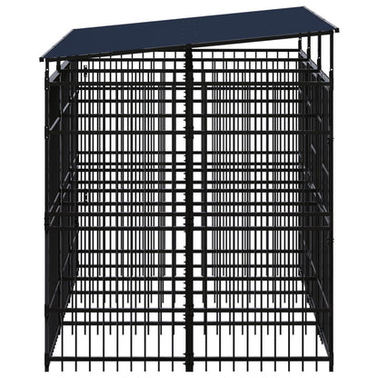 Hondenkennel met dak 5,53 m² staal