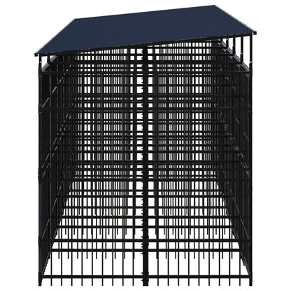 Hondenkennel met dak 11,06 m² staal