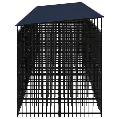 Hondenkennel met dak 18,43 m² staal