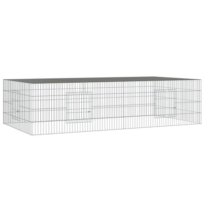 Konijnenkooi met 2 panelen 220x110x55 cm gegalvaniseerd ijzer
