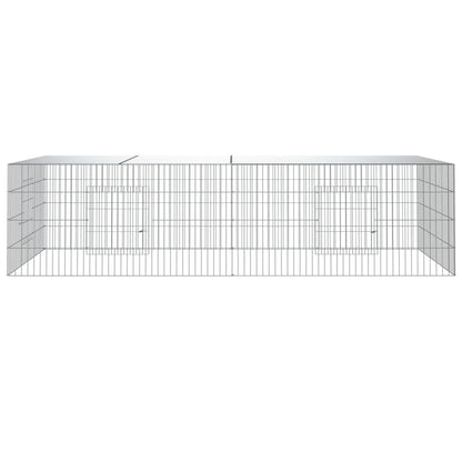 Konijnenkooi met 2 panelen 220x110x55 cm gegalvaniseerd ijzer
