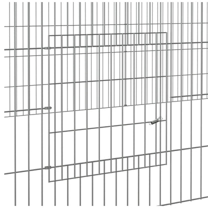 Konijnenkooi met 2 panelen 220x110x55 cm gegalvaniseerd ijzer